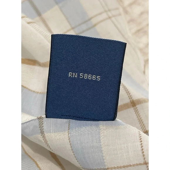 Faconnable Shirt Men’s XXL White Multi Linen Cotton Plaid Long Sleeve Vtg - Picture 13 of 15